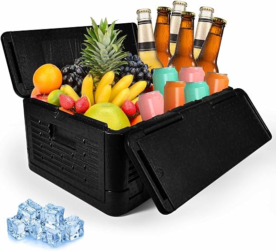 Camping Cooler, Collapsible 39L 60 Can Insulated Ice Chest, Portable Lightweight Hard Car Coolers, Large Waterproof Cooler Box Keep Cold and Warm for Camping, Hiking, Fishing, Beach-By BRILLIRARE