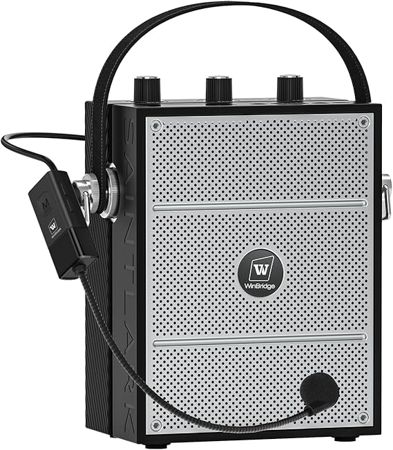 Bluetooth 5.3 Voice Amplifier with Wireless Microphone Headset S98 | Personal Wireless amplifier Mic for Teachers,40W Loudly Portable Megaphone Pa System for Classrooms,Speeches,Outdoors Indoors