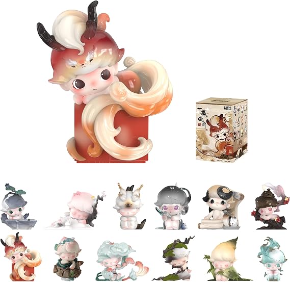 POP MART DIMOO Stories in The Cup Series Figures, Blind Box Figures, Random Design Action Figures Collectible Toys Home Decorations, Holiday Birthday Gifts, Single Box