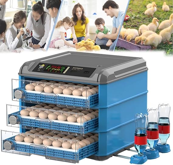 Egg Incubator 300/392/500 Eggs Incubator, Digital Poultry Hatcher Machine with Automatic EggTurning, Temperature Control, LED Screen, General Purpose Incubator for Chicke