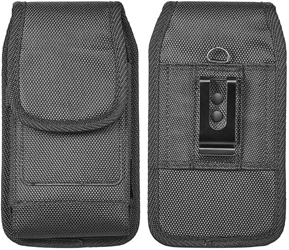 Vertical Rugged Nylon Case with Belt Loop Compatible with Consumer Cellular Iris Connect Smartphone