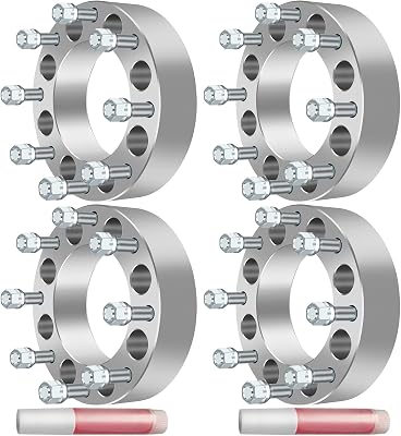 ECCPP 4PCS 2 inch 8x6.5 to 8x180 Wheel Adapters Conversion 8 lug Fits for 2001-2003 for Chevrolet Silverado 1500 HD|1997-2014 for chevy Express 2500 3500 | 2001-2010 for Silverado 2500HD Sierra 2500HD