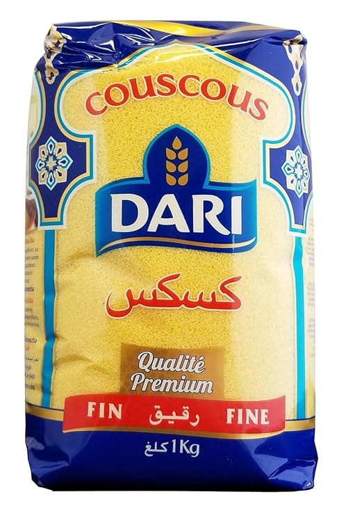 Dari Moroccan Couscous 1kg, 2.2lb (Fine, 1 Pack)