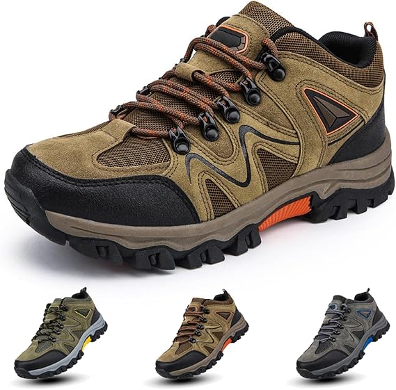 Men's Outdoor Lightweight Breathable Orthopedic Hiking Shoes Comfortable Trekking Work Shoes for All Season