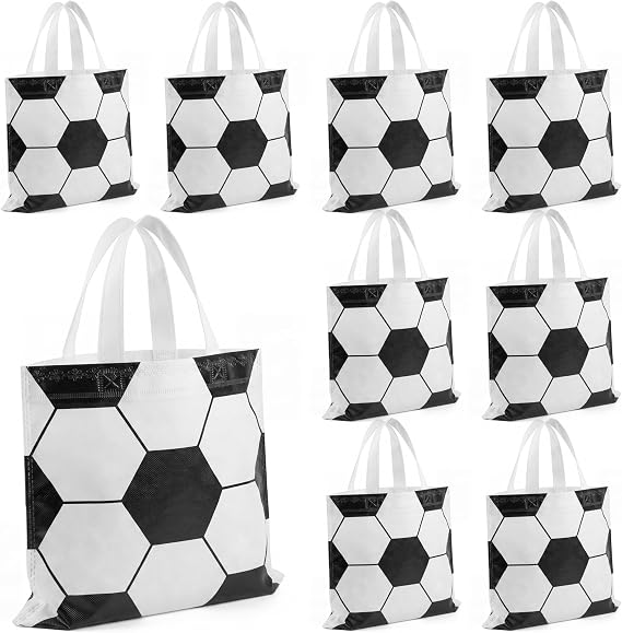 MIMIND 24 Pcs Soccer Goodie Bags Small Snack Bags Party Wrapping Supplies