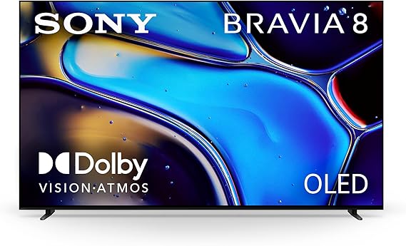 Sony 77 Inch BRAVIA 8 OLED 4K HDR Smart Google TV (K-77XR80)