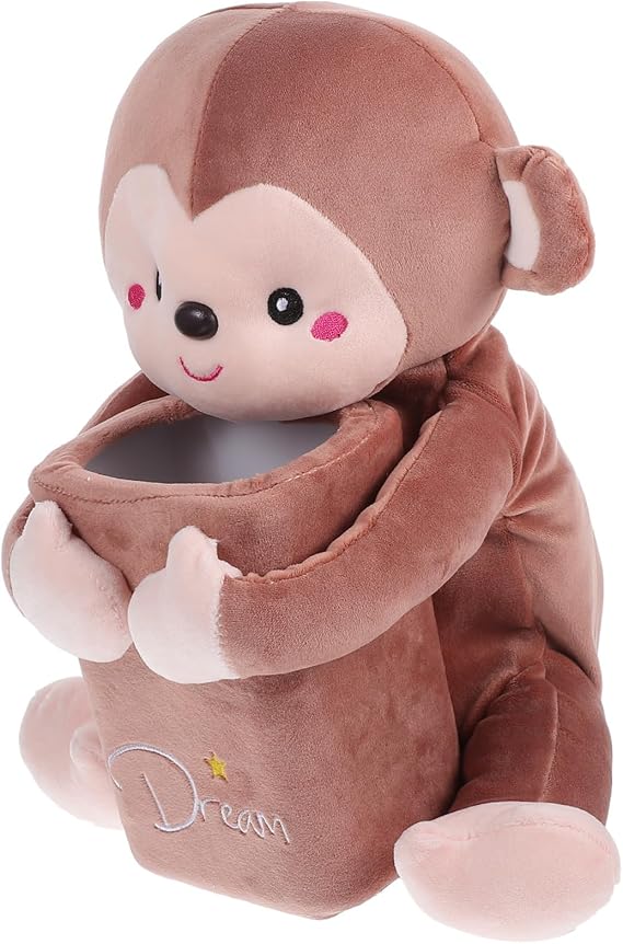 DECHOUS Cute Plush Tissue Holder Cartoon Napkin Organizer Multi-use Tissue Dispenser for for Car and Home Decoration