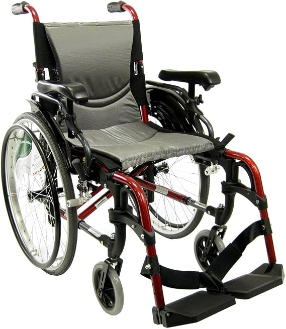 Karman S-ERGO 305 Lightweight Ergonomic Wheelchair S-Ergo305Q16SS, 29 lbs., Quick Release Wheels, Frame Pearl Silver, Size 16"W X 17"D, Factory Adjustable Seat Height (Default 19" Floor To Seat)