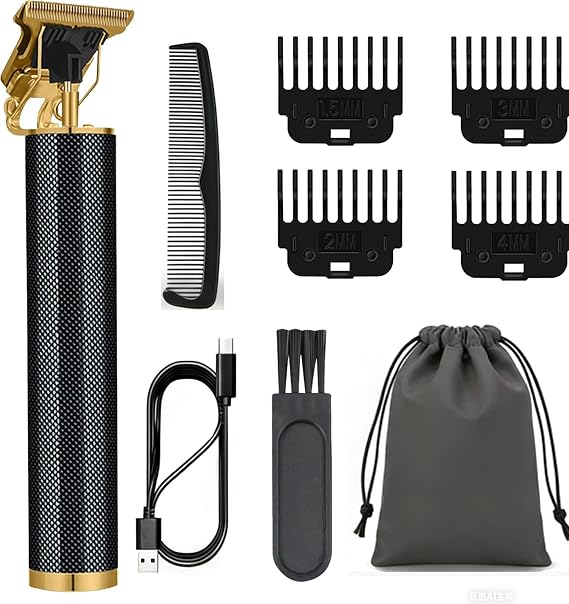 T-Blade Hair Trimmer for Men,Cordless Zero Gapped Barber Trimmer,Professional Rechaeheable Edgers Clippers with 4 Guide Combs, Beard Trimmer for Hair Cutting,Mens Gift