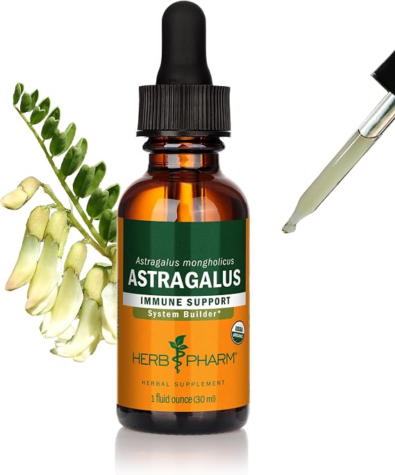 Herb Pharm Certified Organic Astragalus Liquid Extract Drops for Immune System Support, 1 Oz