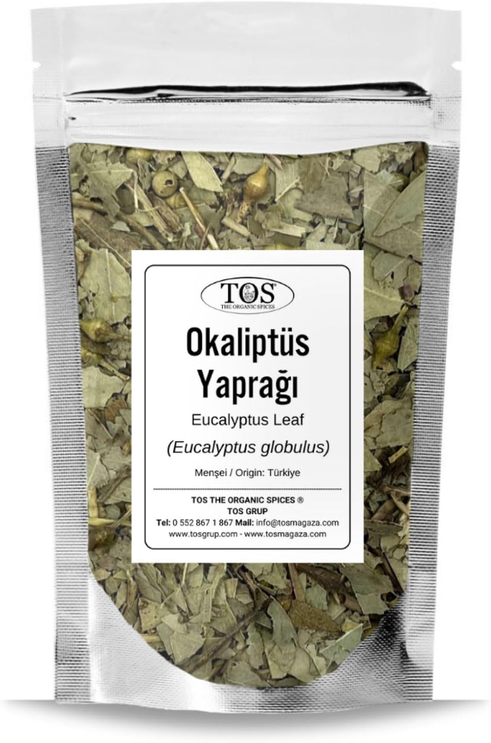 TOS The Organic Spices Okaliptüs Yaprağı 50 gr (1. Kalite) Eucalyptus Globulus, TOS308