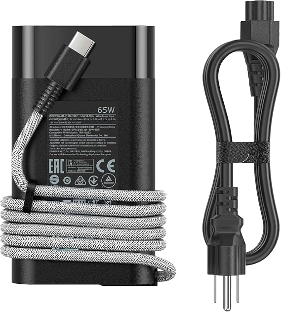 65W USB Type C Laptop Charger Compatible with HP Elitebook Envy X360