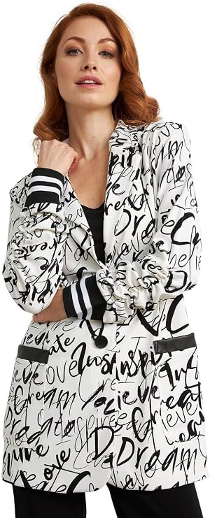 Joseph Ribkoff Graffiti Print Jacket Style 211152