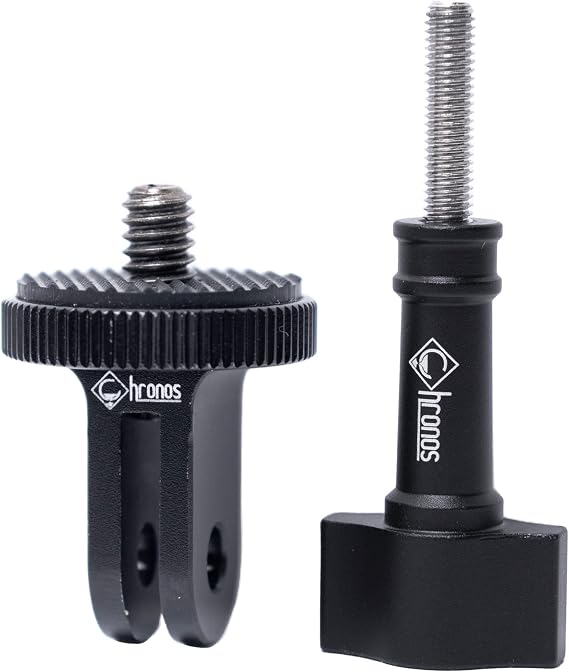 Chronos Black Aluminum Tripod Adapter Mount for GoPro Cameras