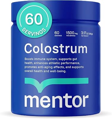 Mentor Colostrum Powder Supplement for Humans - Organic Bovine Colostrum Supplement for Gut Health, Hair Growth, Beauty, and Immune Support - Colostrum Protein