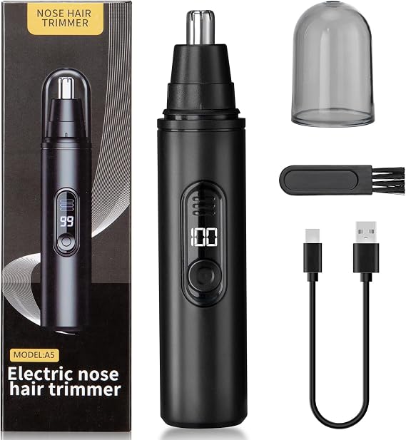 SUERBEATY Nose Hair Trimmer for Men Rechargeable, LED Display