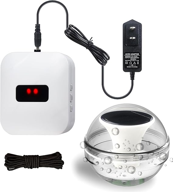 Swimming Pool Alarm,Pool Safety Alarm System,Floating Solar Wave Alarm Can Monitor Swimming Pools,Suitable for Indoor and Outdoor Swimming Pools, Suitable for Protecting The Safety of Family.