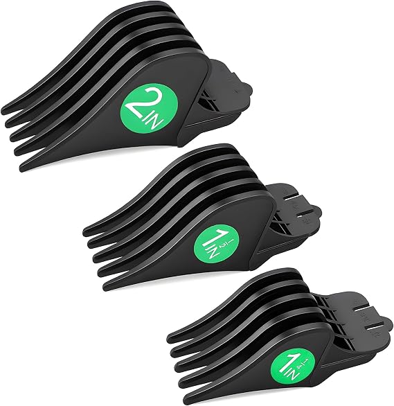 3Pcs Hair Clipper Guards with Metal Clips | Long cutting combs in 32mm, 38mm and 51mm sizes for compatible clipper trimming and blending.