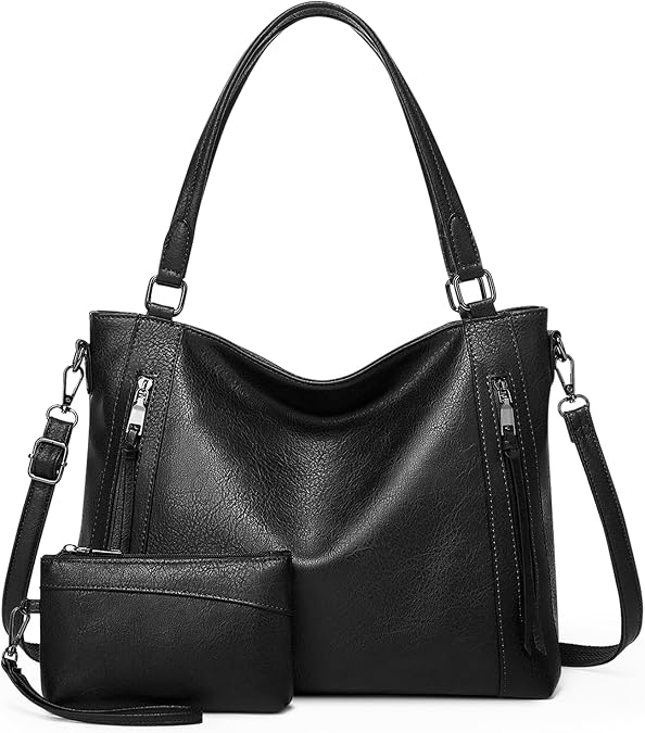 UBORSE Tote Bags Women Purses and Handbags Top Handle Soft Shoulder Bag Ladies Designer Vegan Leather Satchel 2pcs Purse Set