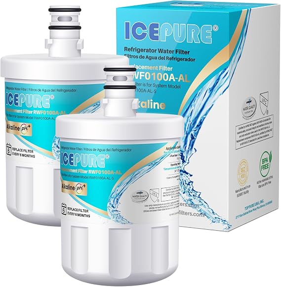 ICEPURE Alkaline 5231JA2002A Water Filter Replacement for LG LT500P,2PACK