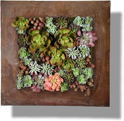 Modern Home Living Wall Galvanized SteelZinc Succulent Planter, Wall Mounted Garden Pocket Planter 16 Pocket, Rust Zinc
