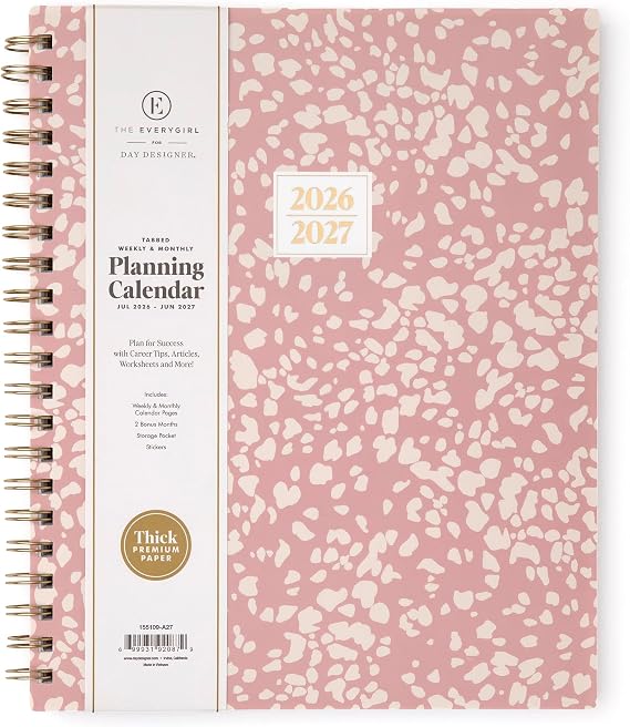 Blue Sky 2026-2027 Weekly & Monthly Academic Planner, 8.5"x11", Bengala