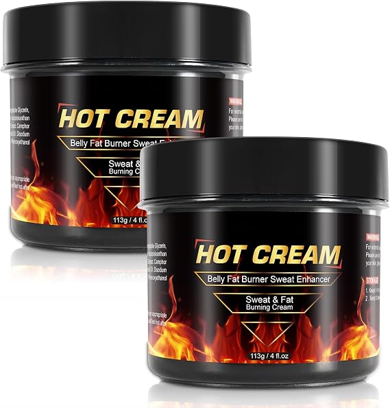 2 Pack Hot Sweat Cream, Stomach Fat Burner for Women and Men, Belly Fat Burner, Cellulite Treatment, Workout Sweat Enhancer, Slimming Firming Cream for Thighs, Legs, Abdomen, Arms,Buttocks