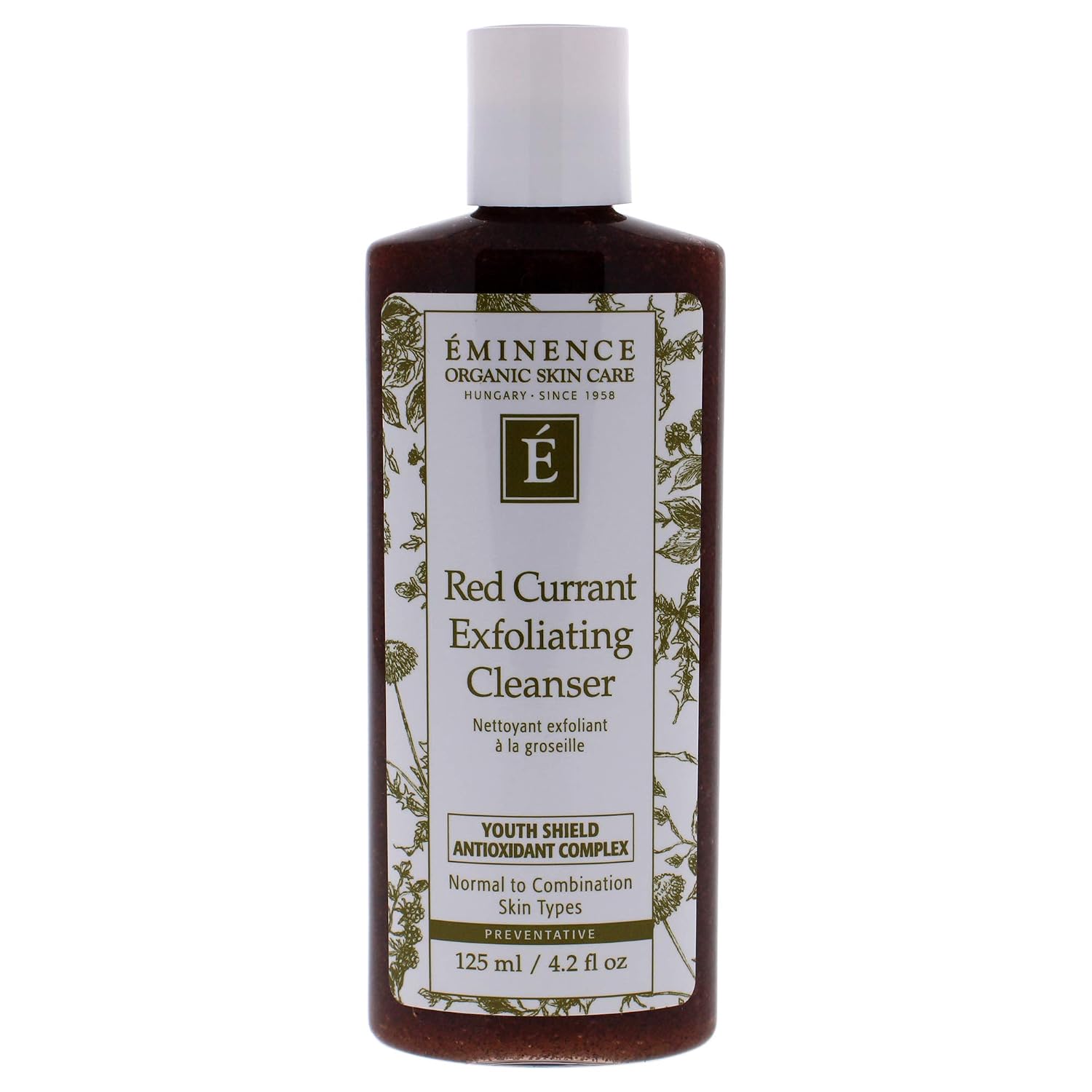 Eminence Organic Skincare Red currant exfoliating cleanser 4.2 oz, 4.2 Ounce