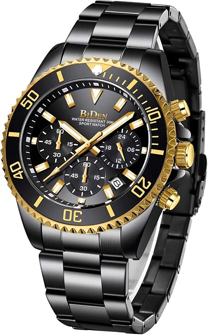 Biden BIDEN-0163 Men's Analogue Quartz Watch with Stainless Steel Strap