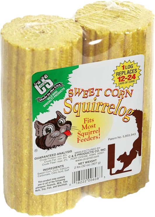 C&S Sweet Corn Squirrelog Refill Pack, 32-Ounce, 2-Pack