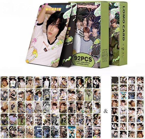 MXP RIIZE 60 Pcs Photocards +32 Pcs Sticker 92pcs Laser 'BRIIZE' Postcards SHOTARO EUNSEOK SUNGCHAN WONBIN SOHEE ANTON Photo Cards(GReen)