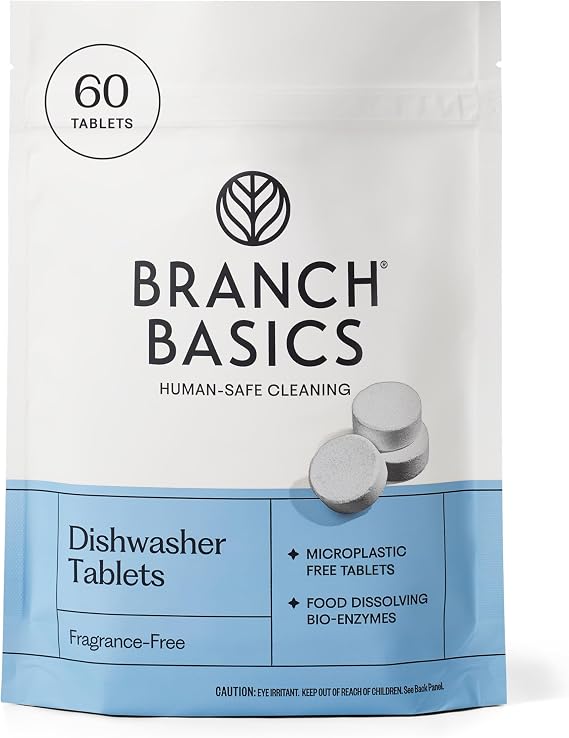 Branch Basics Dishwasher Tablets - 60 Ct | Plastic-Free Dishwasher Pods