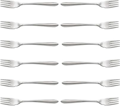 Arcos Series Berlin-Box Fish Table Fork-Monoblock of one Stainless Steel 18/10 and 185 mm (7.28 Inch) Silver Colour (12 Piece), ands Plastic