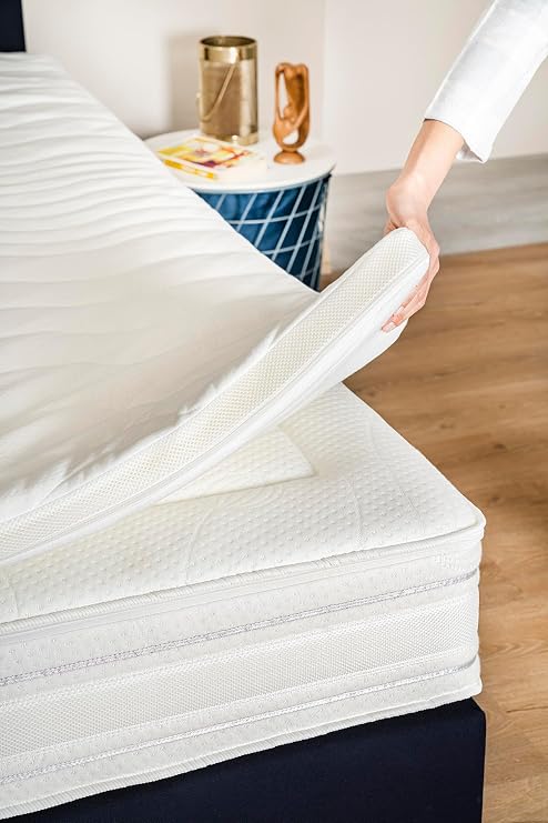 Topper 2.1 - Visco Mattress Pad - Visco Sponge with Soft Memory - Washable Zipper Case (90x190)