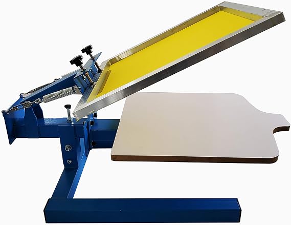 WANHUI Screen Printing Press 1 Color 1 Station Screen Printing Press Machine Screen Printing Press Kit T-Shirt Printing DIY