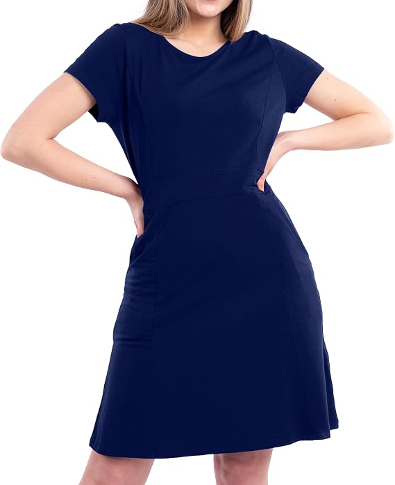 SCOTTeVEST Daisy Dress for Women, 8 Pockets, Moisture Wicking for Travel