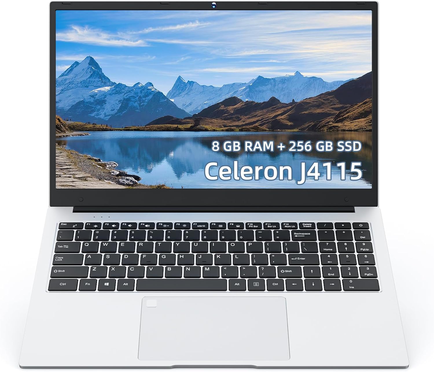 15.6 Windows Laptop,Intel Celeron J4115 Processorup to 2.9GHz, 8 GB RAM, 256GB SSD, Fingerprint Unlock, Windows 11, Office or Student use