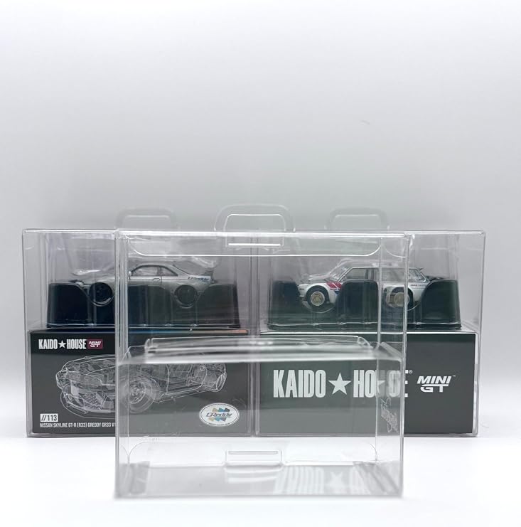 Protector Case for Kaido House x Mini GT - 5 Pieces, Clear/Transparent