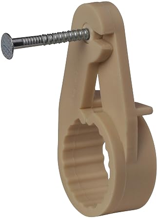 Water-Tite 82982 Single-Shot Plastic Insulating Suspension Clamp with Preloaded Nail, 1-inch CTS (50 Pack)