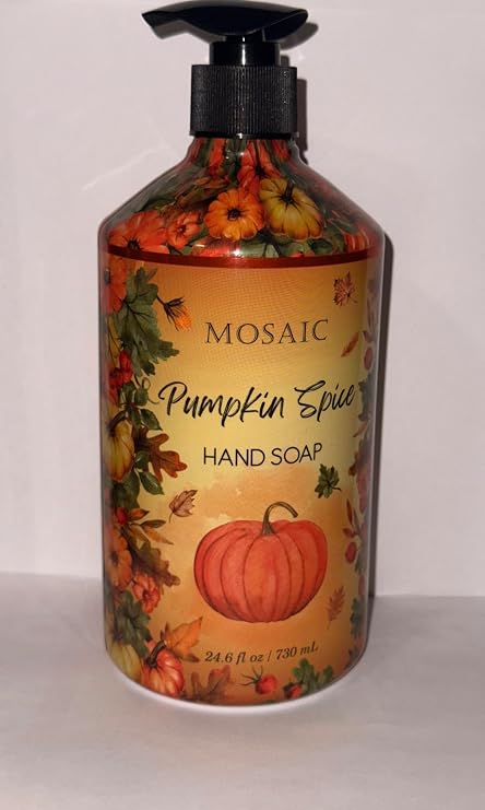 Pumpkin Spice Hand Soap 24.6 fl oz | Gentle & Moisturizing Autumn Hand Wash with Warm Spiced Scent