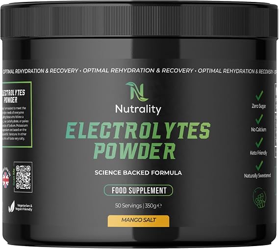 Nutrality Electrolytes Powder 350g | Vegan | 50 Servings | Mango
