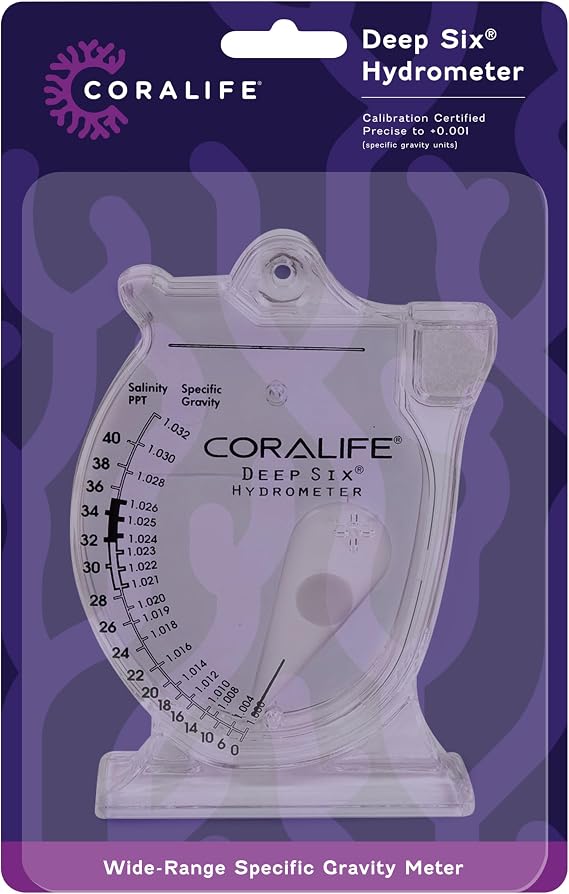 Coralife Deep Six Hydrometer for Aquarium Fish Tank Salinity