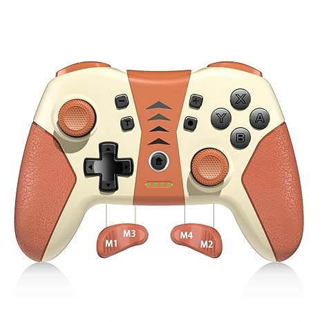 GLOWANT Wireless Switch Pro Controller Replacement for Switch/Switch OLED/Switch Lite, Compatible with PS3, PC and Android, Support Dual Vibration/Wake-Up Function/Motion Control/Gyro Sensing