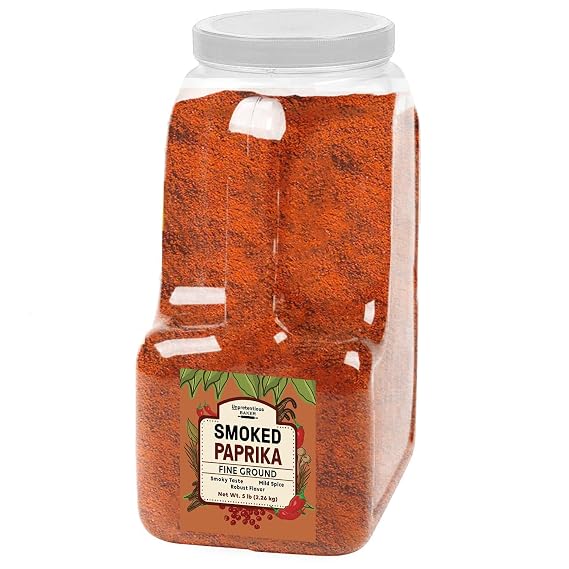 Unpretentious Smoked Paprika, Ground Spice From Dried Red Chile Peppers, Smoked Flavor (5 Pound)