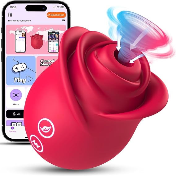 Upgraded Version 2026 New Red Roses Flower Toy for Women, Whisper-Quiet & Waterproof Design Toys MJH004