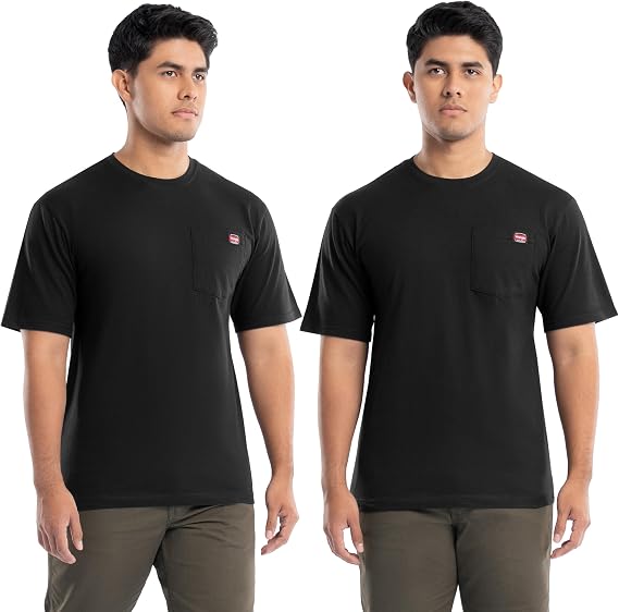 Wrangler Men's Classic Core Short Sleeve Pocket T-Shirt, 2-Pack