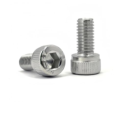 M4-0.7 x 8mm Socket Head Cap Screws, Stainless Steel 18-8 (304), Allen Socket Drive, Full Thread, Bright Finish, 50 PCS