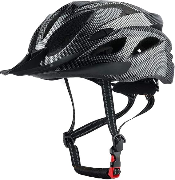 Adult Cycling Bike Helmet, Lightweight and Adjustable with Pads&Visor for Men and Women,Premium Quality Airflow Unisex Bike Helmet,Suggested Fit 58-61 cm