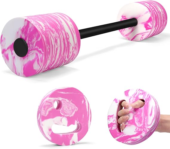 29.3 Swimming Barbell with Water Exercise Discs Swim Dumbbell High Density EVA Foam Aquatic Exercise Equipment Swimming Aid for Adults