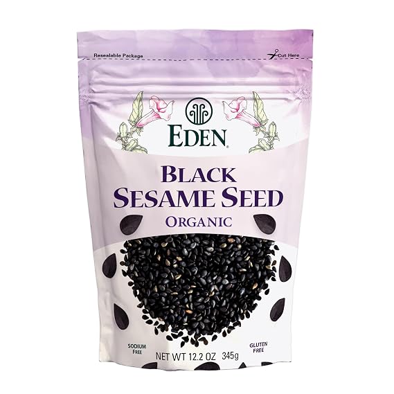Eden Organic Black Sesame Seed, Unhulled & Raw, 12.2 oz